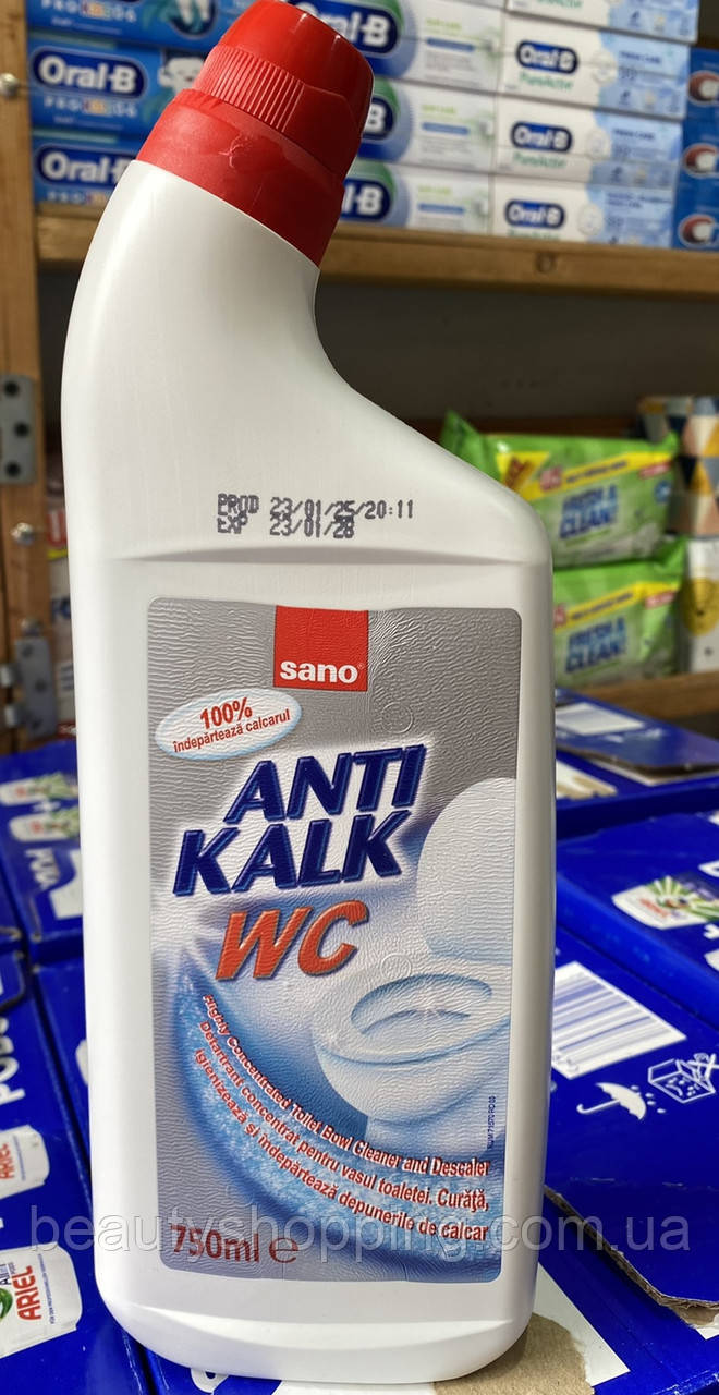Засіб для чищення унітазів сано Anti Kalk WC Sano 750 мл