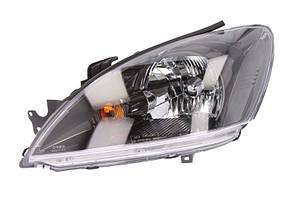 Фара передня Mitsubishi Lancer 2003-2009 ліва H4 мех.рег. (чорна рамка) DEPO