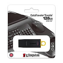 Флеш-накопичувач USB3.2 128GB Kingston DataTraveler Exodia Black/Yellow (DTX/128GB), фото 4