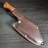 Ніж сікач кухонний, топірець 25см, дерев'яне руків'я, фото 3