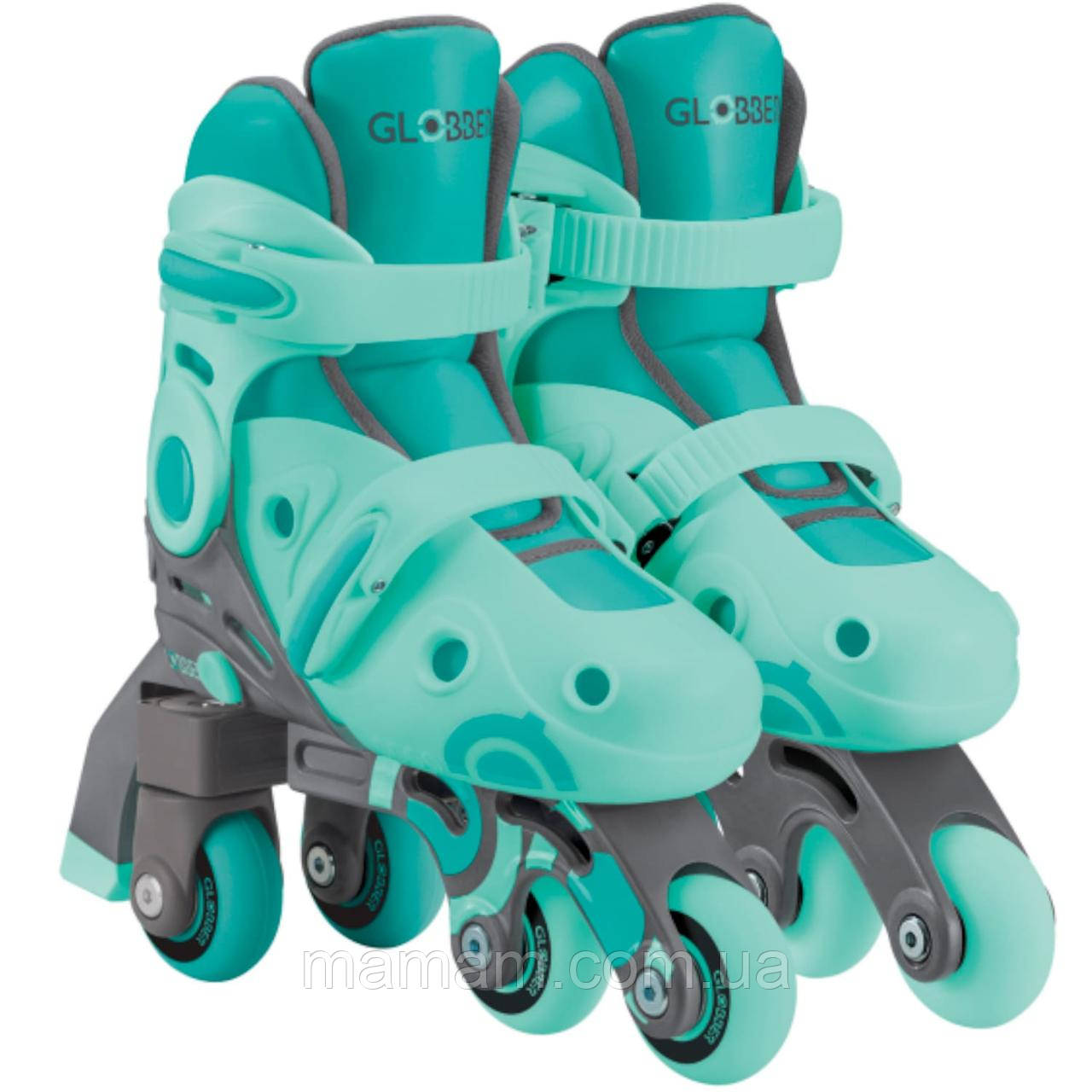 Роликові ковзани Globber 2 в 1 Turquoise 30-33 розмір, фото 1