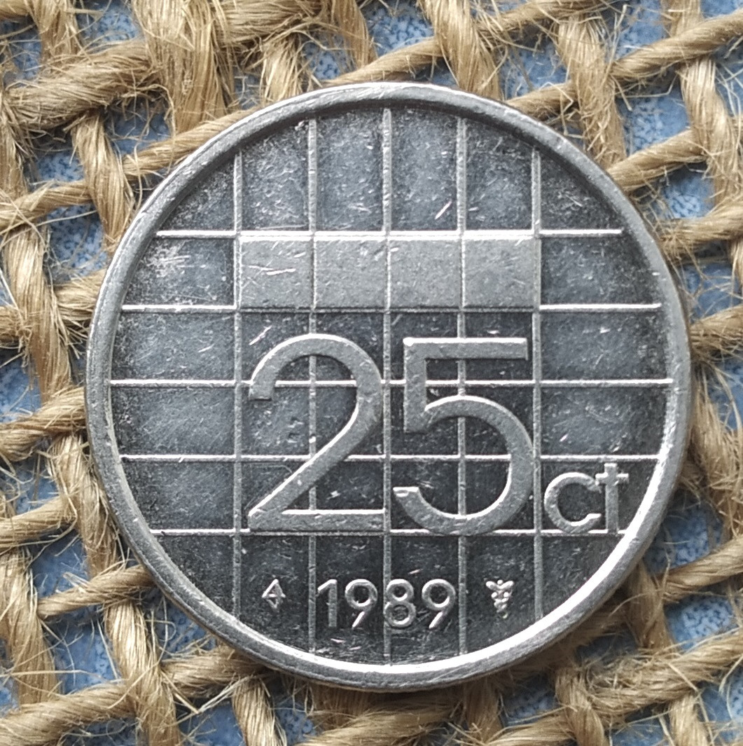 25 центiв 1989 року. Нiдерланди
