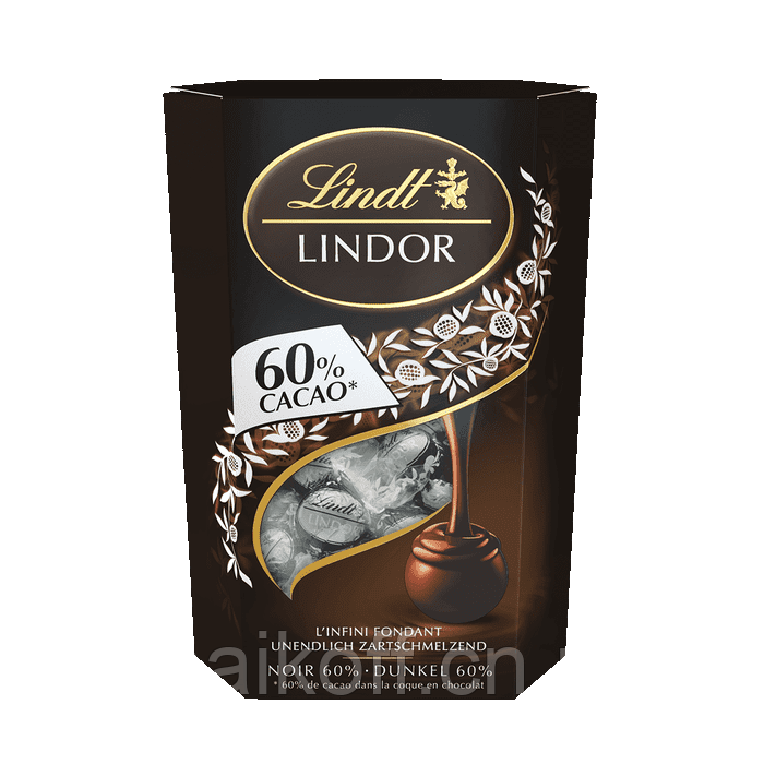 Шоколадні цукерки Lindt LINDOR 60% какао 200 г (Швейцарія), фото 1