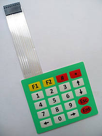 Мембранна клавіатура 4x5 — 20 клавіш — самоклейна