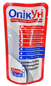 Пов'язка гелева антимікробові для лікування опіків та ран 10 × 50 см