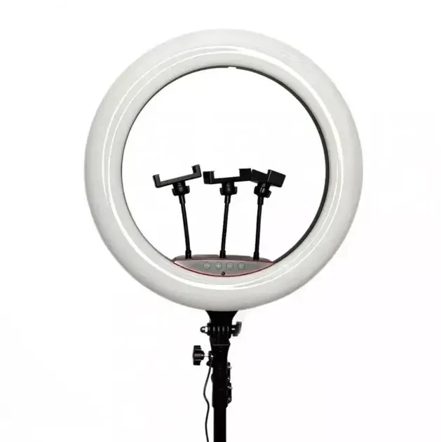 Кільцева LED лампа Ring Fill Light LJJ-45 діаметром 45 см та трьома тримачами для телефону