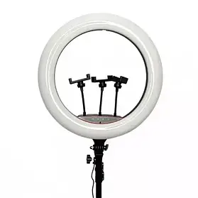 Кільцева LED лампа Ring Fill Light LJJ-45 діаметром 45 см та трьома тримачами для телефону
