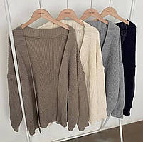 Теплий кардиган в'язаний жіночий ангора Туреччина 42-46 48-50 52-54