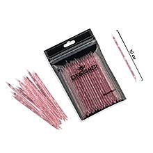 Палички багаторазові двосторонні 10см. 50шт/уп. (Дизайнер) для манікюра пластикові Рожевий