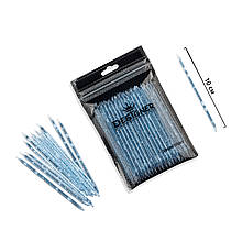 Палички багаторазові двосторонні 10см. 50шт/уп. (Дизайнер) для манікюра пластикові Синій