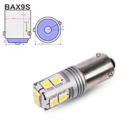 LED світлодіодна автолампа H6W BAX9S Canbus обманка 10-SMD-3030 білий