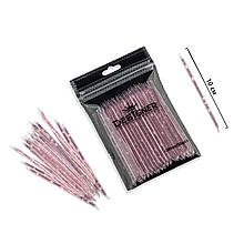 Палички багаторазові двосторонні 10см. 50шт/уп. (Дизайнер) для манікюру пластикові Ніжно-рожевий