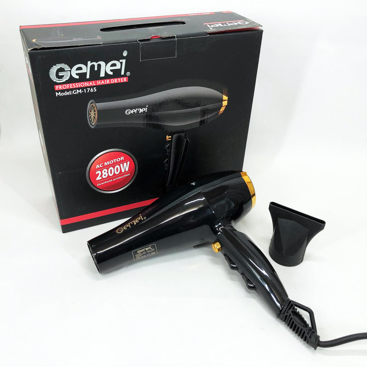 Фен з іонізацією, Фен для голови з гарантією, Функціональний професійний фен для будинку AC-72, фото 1