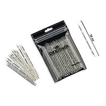 Палички багаторазові двосторонні 10см. 50шт/уп. (Дизайнер) для манікюру пластикові Прозорий з різнокольоровими блискітками