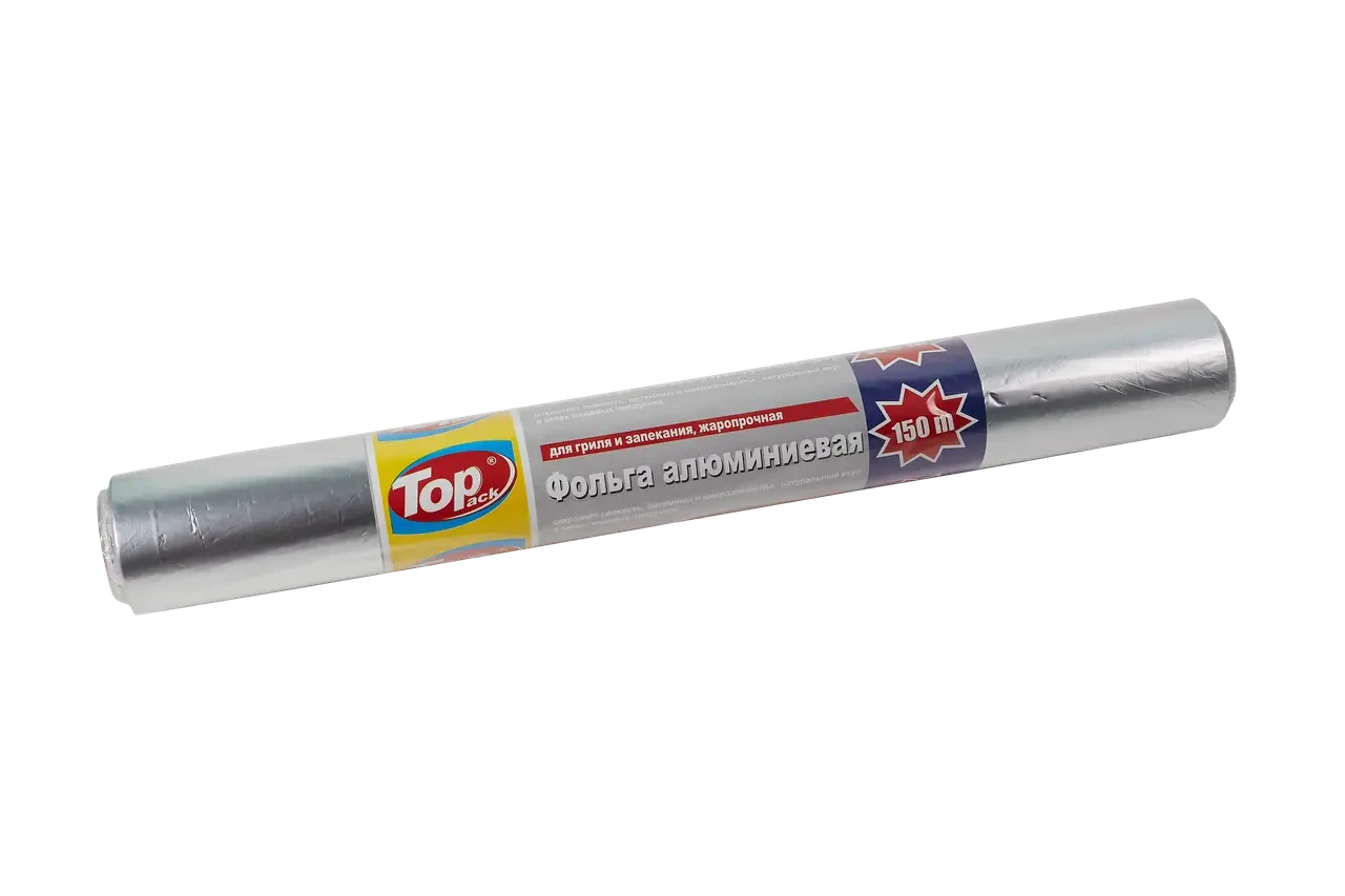 Фольга алюмінієва Toppack 44см 150м 14мкм 1200г