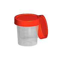 Контейнер для біоматеріалу 100 мл з градуюванням та полем для записів, нестерильний