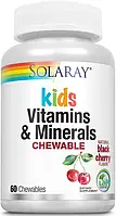 Вітаміни та мінерали для дітей Solaray Kids Vitamins & Minerals, 60 жувальних таблеток