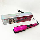 Широка праска для випрямлення волосся VGR V-506 потужністю 55 Вт з LED дисплеєм 130-210 FP-467 градусів рожевий, фото 5