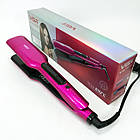 Широка праска для випрямлення волосся VGR V-506 потужністю 55 Вт з LED дисплеєм 130-210 FP-467 градусів рожевий, фото 7