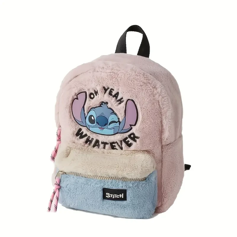 Рюкзак з принтом Disney Stitch, рожевий плюшевий міні-рюкзак