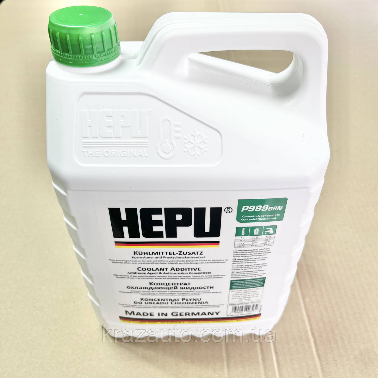 Антифриз HEPU G11 GREEN зелений концентрат (Каністра 5 л) P999-GRN-005, фото 1