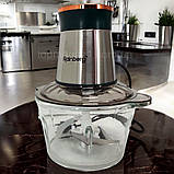 Блендер чопер електричний на 2 л Rainberg 1300Вт для овочів фруктів і м'яса з подвійним ножем, фото 4