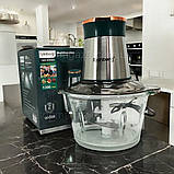 Блендер чопер електричний на 2 л Rainberg 1300Вт для овочів фруктів і м'яса з подвійним ножем, фото 8