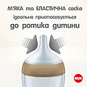 NUK PERFECT MATCH Пляшечка зі скла з індикатором температури 120 мл і, з народження, з соскою із силікону з отвором S, веселка, фото 8