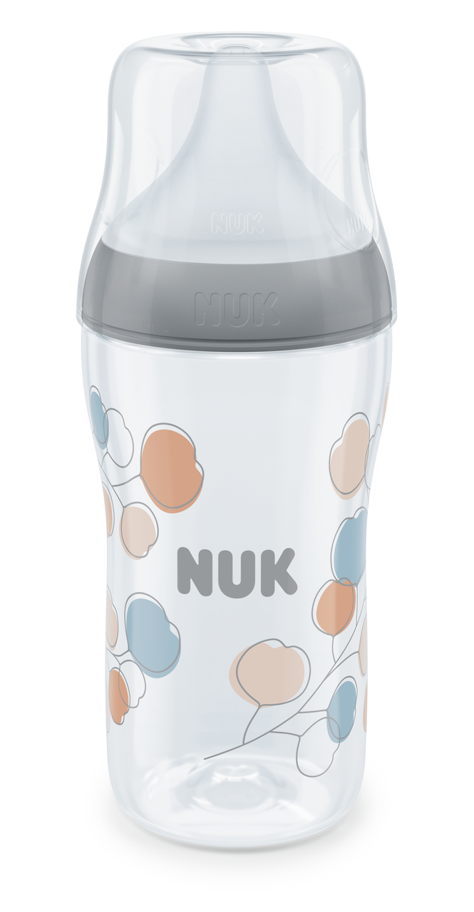 NUK PERFECT MATCH Пляшечка з пластикова з індикатором температури 260 мл із соскою із силікону з отвором M - гілка