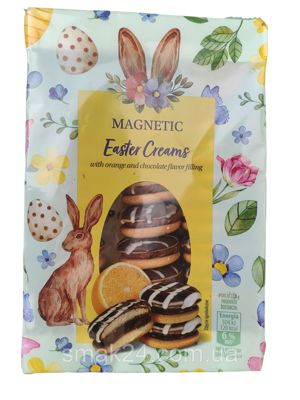 Печиво бісквітне із шоколадним кремом і апельсиновим джемом Magnetic Easter Creams 710 г Польща