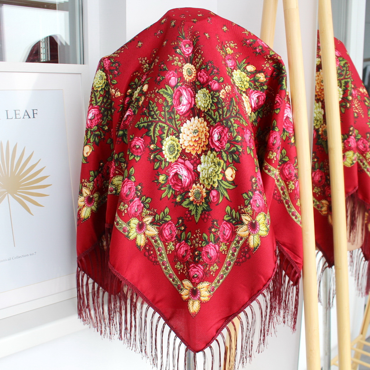 Хустка народна "Поетичний вечір" Бордова 617003, фото 1