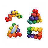 Розвиваюча іграшка конструктор головоломка Молекули - нейрокулі для дітей 20 шт (AS-180203), фото 3