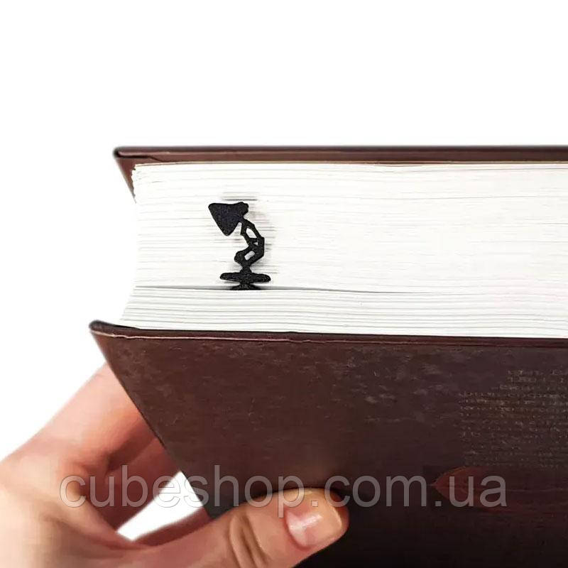 Оригінальна закладка для книг «Настільна лампа» (металева), фото 1