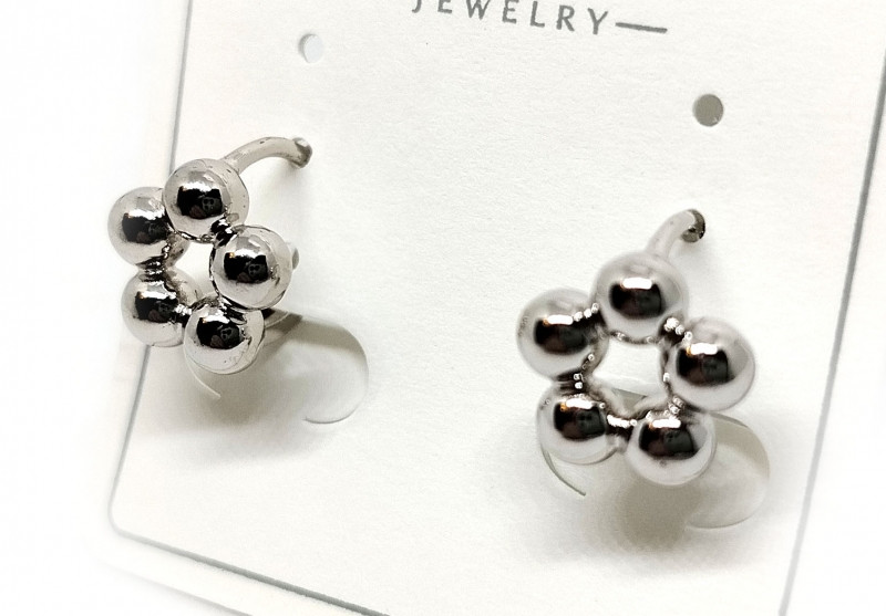 Сережки жіночі сріблясті, фото 1