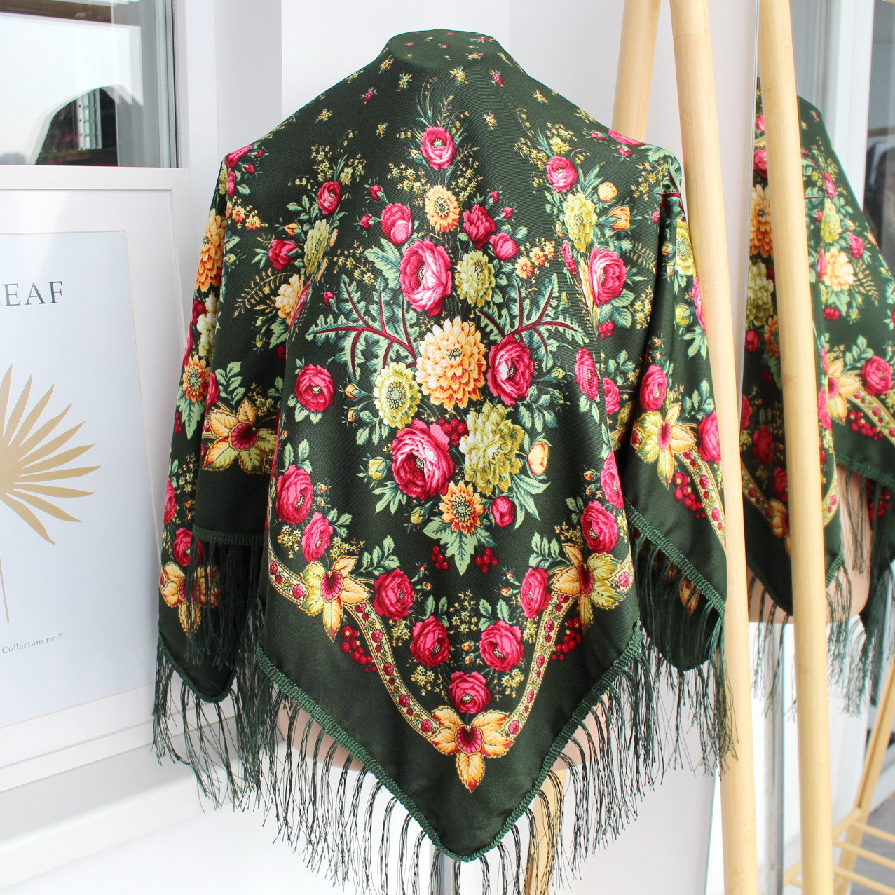 Хустка народна "Поетичний вечір" Зелена 617009, фото 1