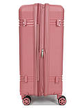 Валіза середня M поліпропілен рожева 66х44х25+5/79л/4кг/Snowball 21204, фото 6