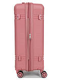 Валіза середня M поліпропілен рожева 66х44х25+5/79л/4кг/Snowball 21204, фото 5