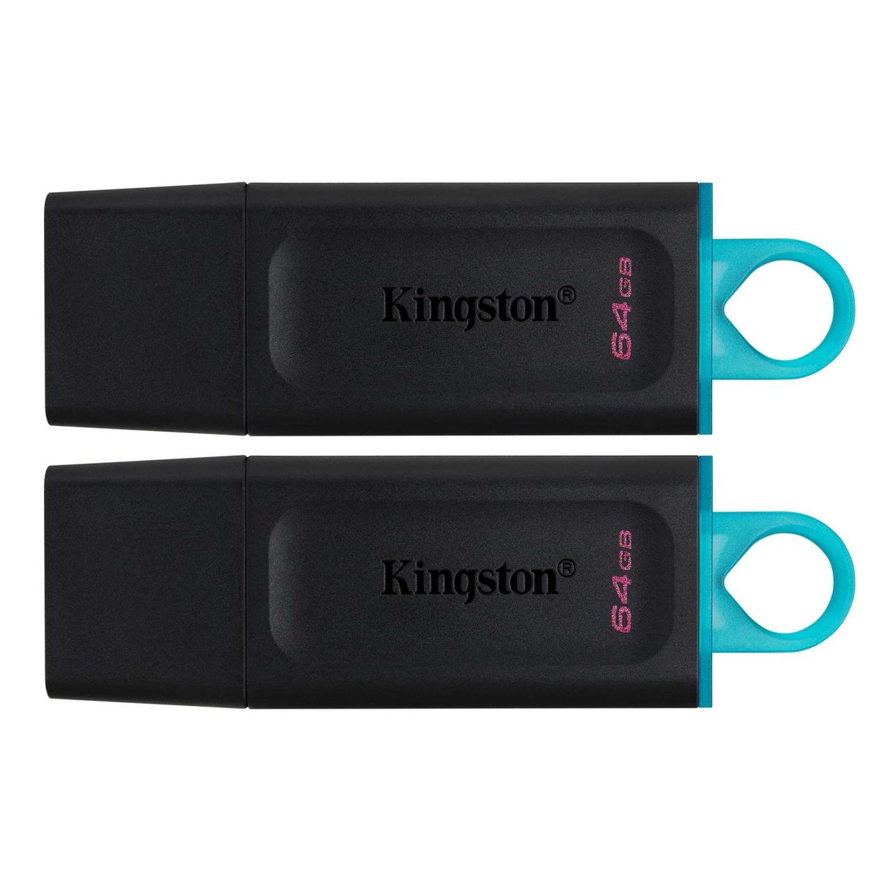 Флеш-накопичувач USB3.2 64GB Kingston DataTraveler Exodia Black/Blue 2 Pieces