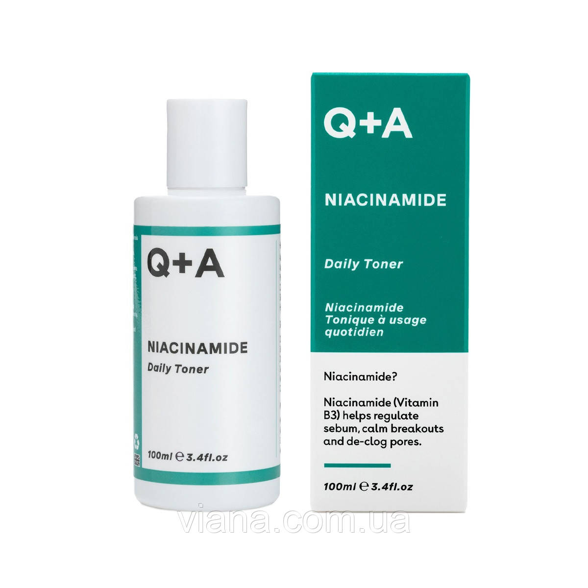 Зволожувальний тонер для обличчя QA Niacinamide Daily Toner 100 мл