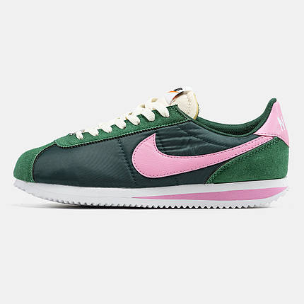 Жіночі Кросівки Nike Cortez Green Pink / Найк Кортез Зелені з Рожевим, фото 1