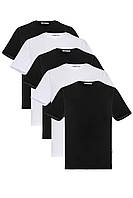 Комплект з 5-и футболок LUXURY-W чорного та білого кольорів