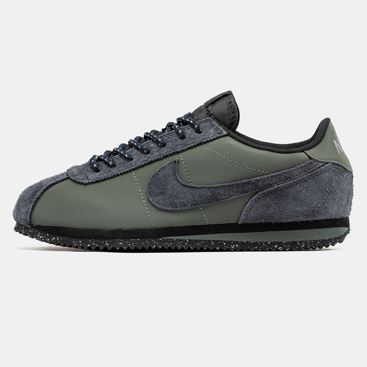 Чоловічі Кросівки Nike Cortez Reflective Khaki Grey / Найк Кортез Рефлектив Хакі з Сірим