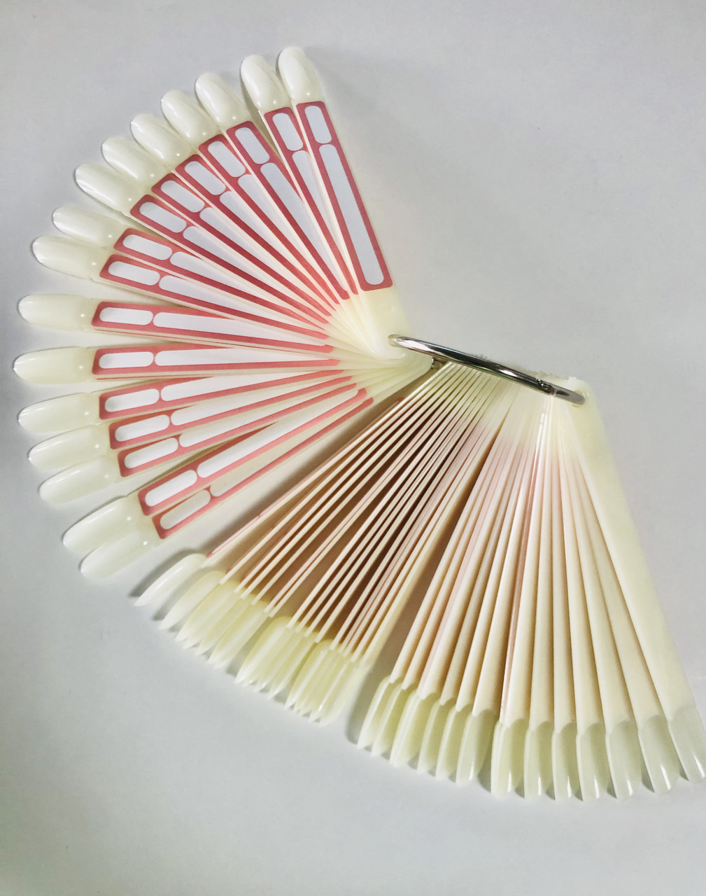 Палітра молочна мигдальний нігтик стікерована (матова-персикова) Total Beauty, 50 типс, фото 1