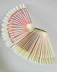 Палітра молочна мигдальний нігтик стікерована (матова-персикова) Total Beauty, 50 типс