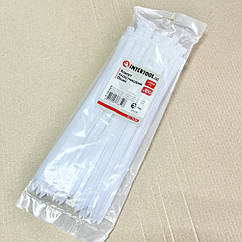 Хомут пластиковий 7,6*350 мм (100 шт./пач.), білий INTERTOOL TC-7635