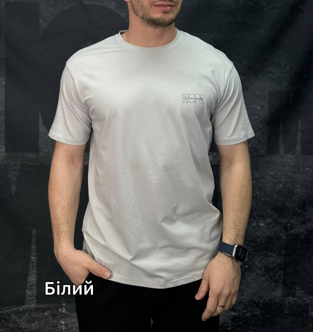 Футболка чоловіча IceMan 0275 БІЛА 95% бавовна 5% еластан XXL(Р), фото 1