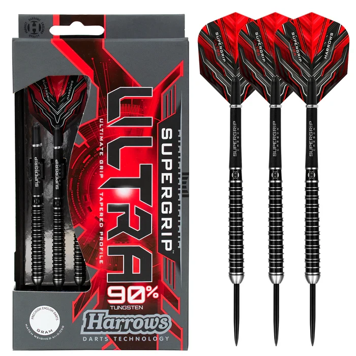 Дротики дартс із вольфраму Ultra Supergrip 90% Harrows Англія 23 грами