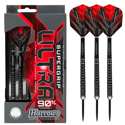 Дротики дартс із вольфраму Ultra Supergrip 90% Harrows Англія 23 грами, фото 1