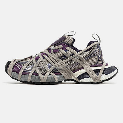Жіночі Кросівки Balenciaga 3XL Extreme Lace Beige Silver Purple / Баленсіяга 3ХЛ Екстрім Лейс Бежеві з Фіолетовим, фото 1