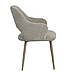 Сучасний стілець для вітальні з підлокітниками M-234 Натуральний Льон, ніжки капучино Vetromebel, фото 4